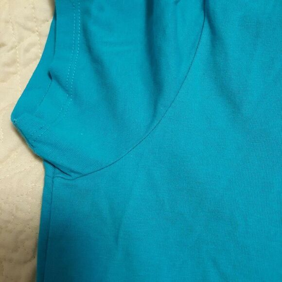 Women's Life Is Good Short Sleeve T Shirt Size S Small "Livin on a Pair" Teal - Picture 5 of 9